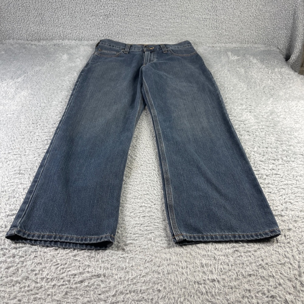 Carhartt Relaxed Fit Jeans Mens 31x28 Blue Medium Wash Straight Leg 101483-968